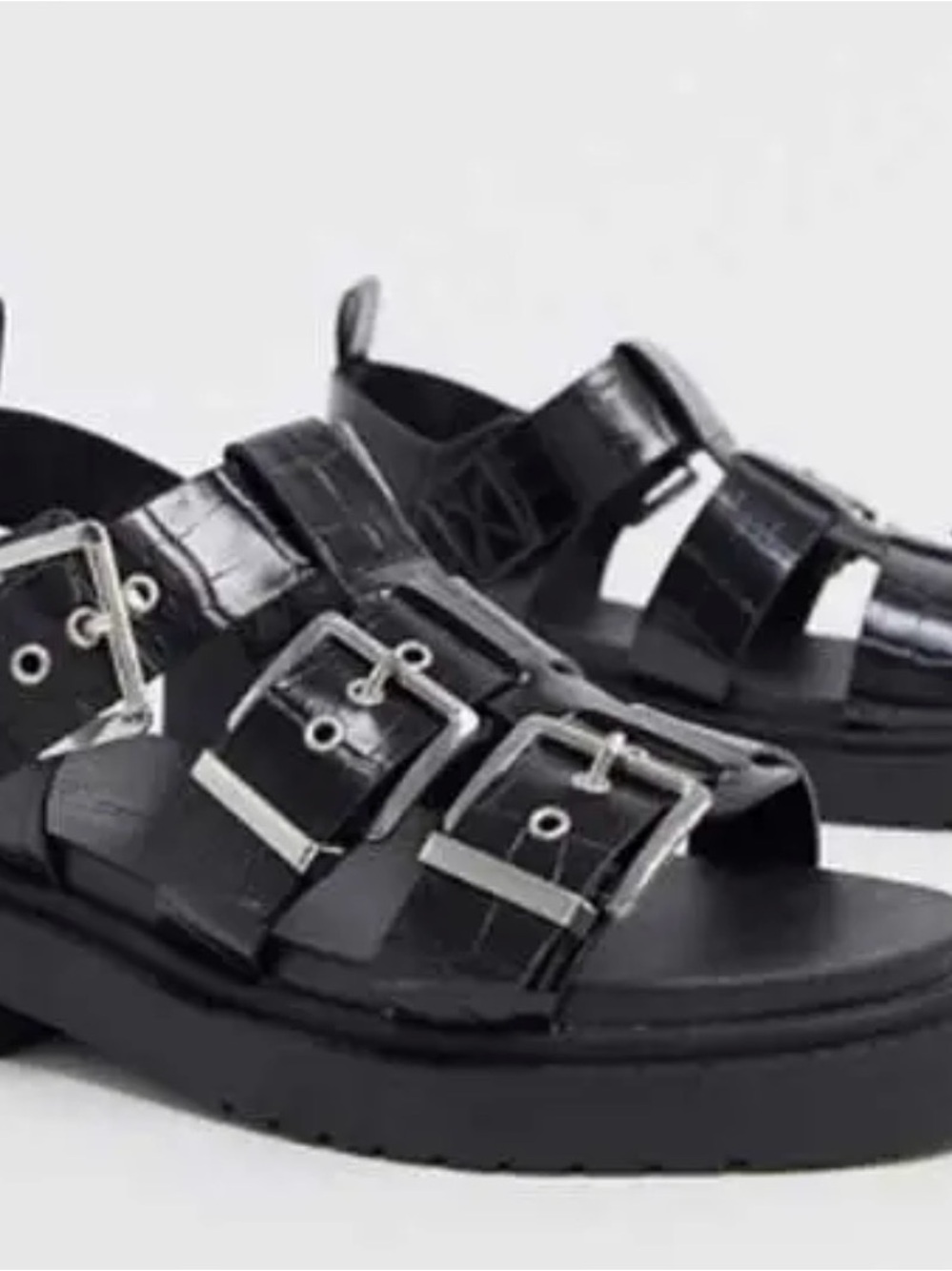 ASOS Black Strappy Platform Sandals